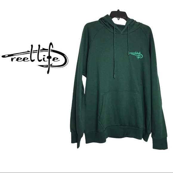 NWT Reel Life XXL Men’s Fleece Hoodie - Picture 1 of 10